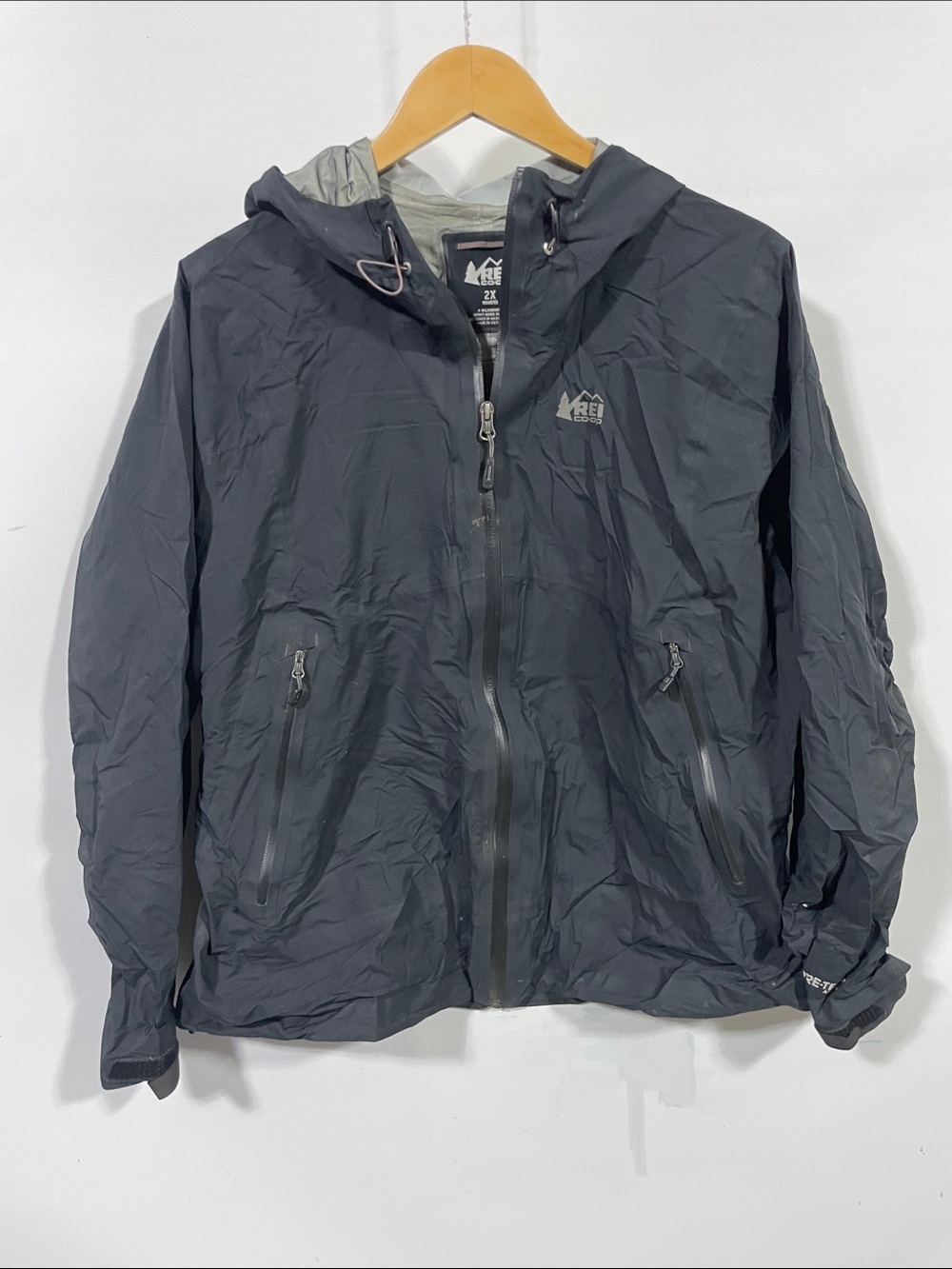 REI Men's Dark Gray Hooded Ski Jacket
